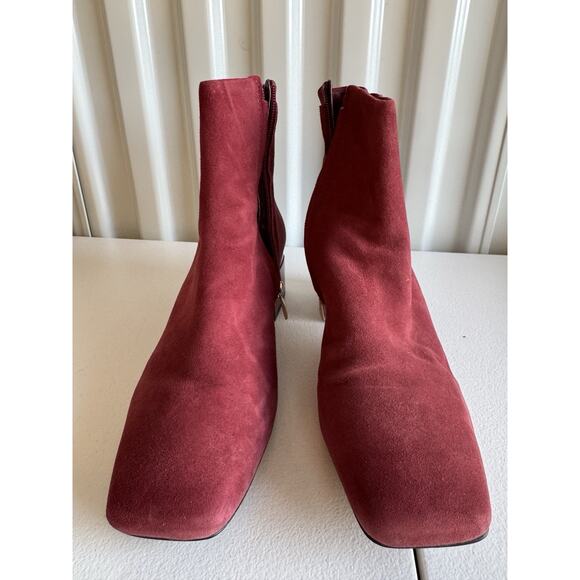 Franco Sarto Suede wine Mod Booties 8.5 - Picture 1 of 5